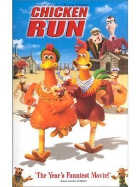 Chicken Run 2000 VHS Family Animation Mel Gibson Julia Sawalha Classic Pre-Owned